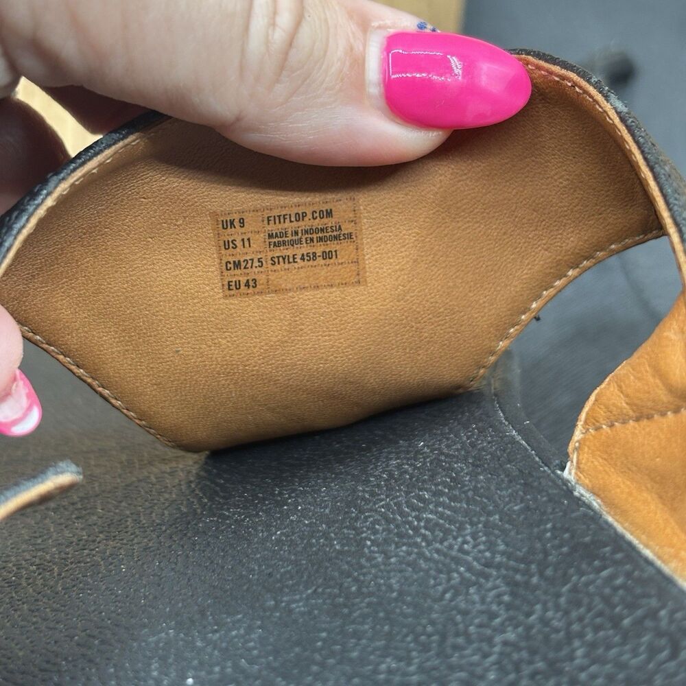 Fitflop Women's Thong Sandals LuLu Adjustable Leather 458-001 Black US Women 11 - Picture 7 of 8